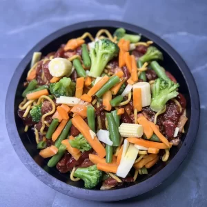 Beef Stir Fry, marinated (BBQ Rib marinade)